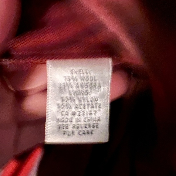 Talbot Classic Tailored Red Wool & Angora Blend Coat - Picture 6 of 6